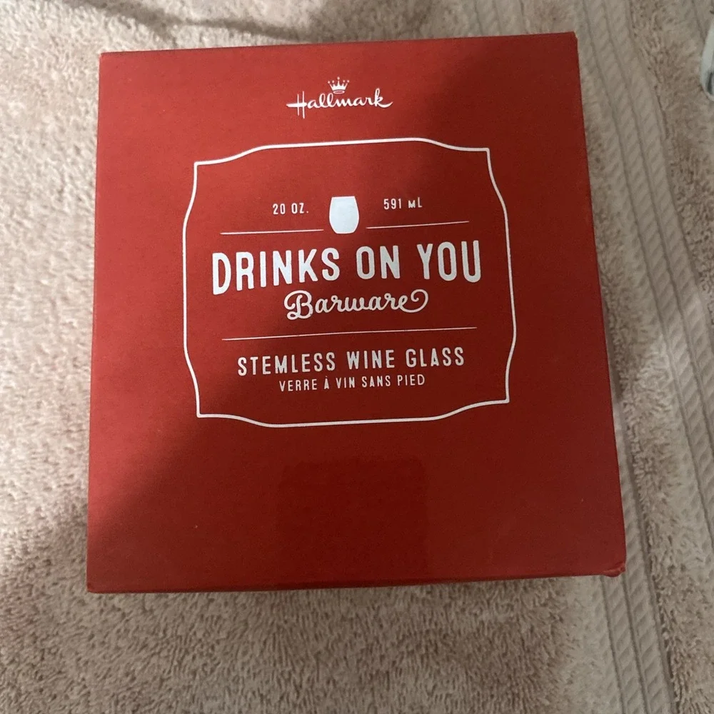 Festive Funny Hallmark Forget‎ The Elf Christmas stemless Wine Glass Tumbler NIB